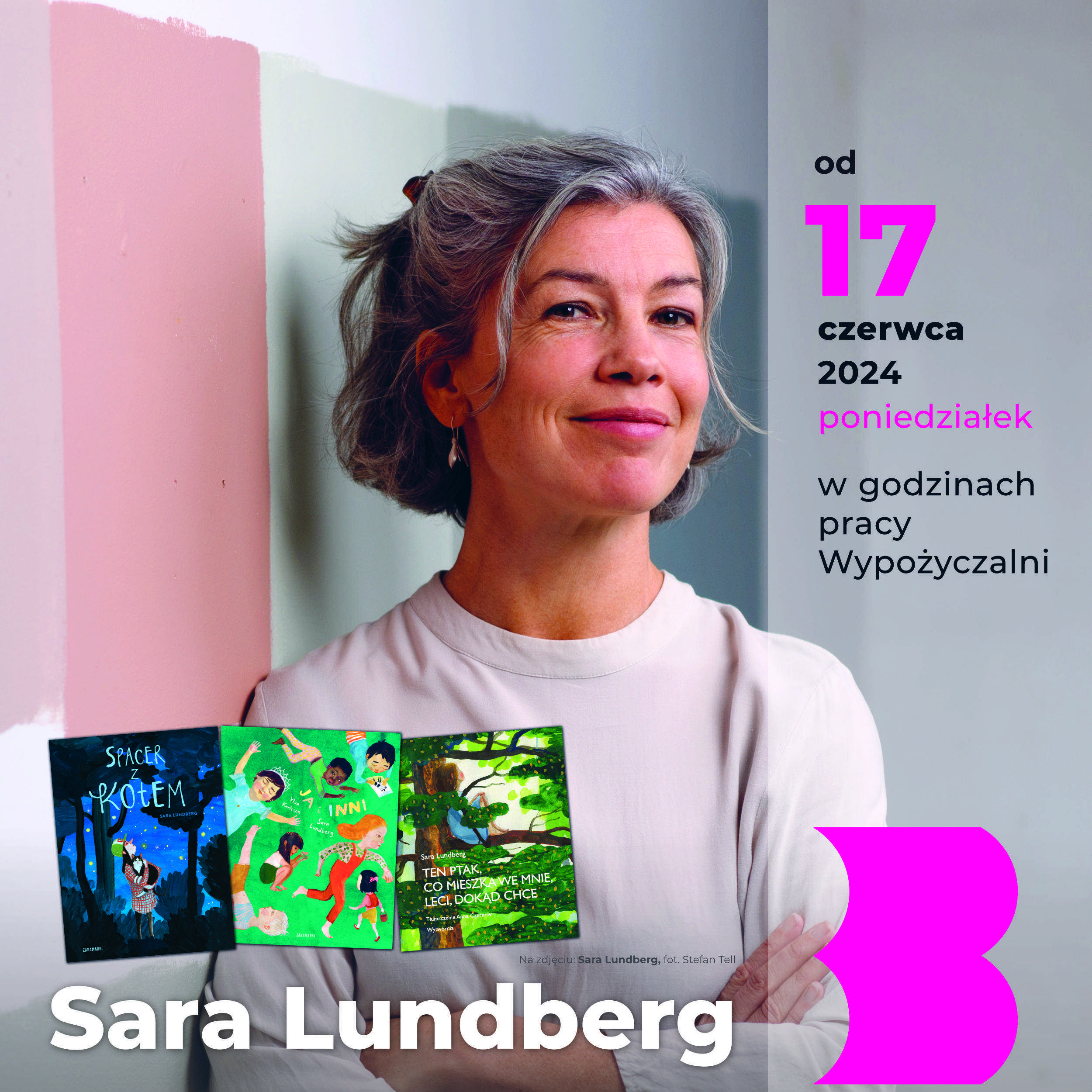 Fragment plakatu ze zdjęciem Sary Lundberg, fot. Stefan Tell