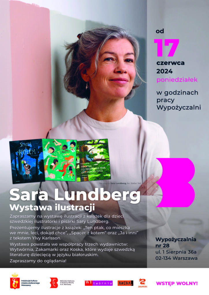 Plakat ze zdjęciem Sary Lundberg, fot. Stefan Tell