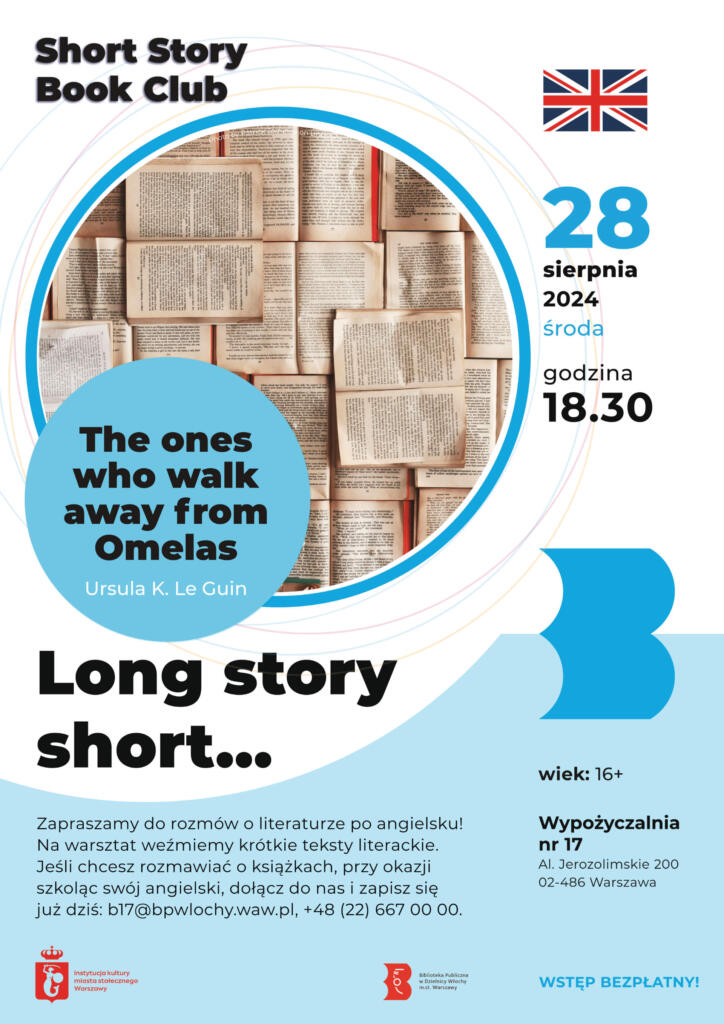 Biało-niebieski plakat ze zdjęciem książek (Photo by Patrick Tomasso on Unsplash)