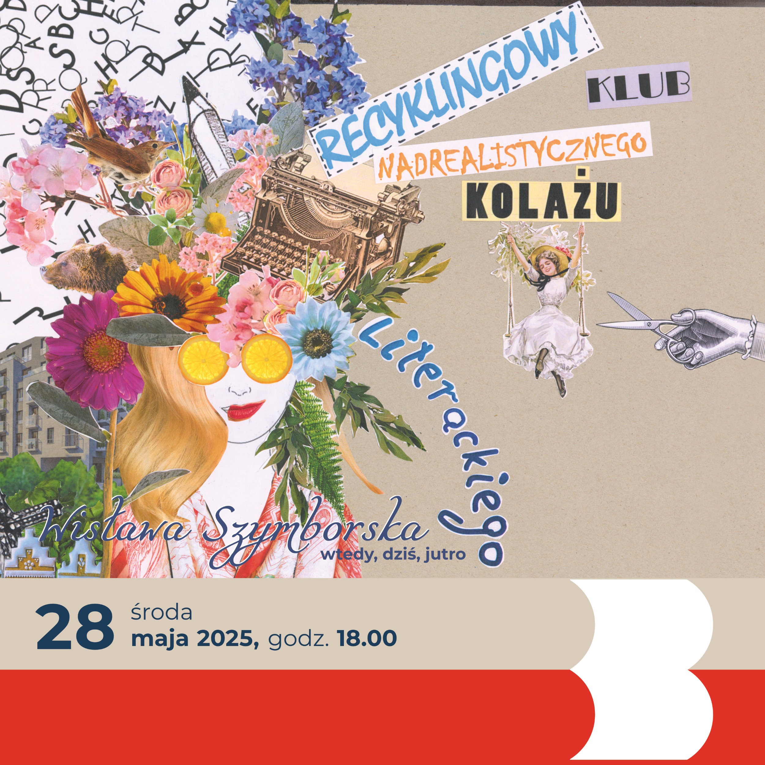 Fragment plakatu z kolażem