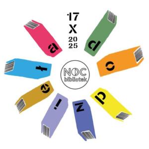 litery na grzbietach książek tworzą hasło Nocy Bibliotek - do dzieła