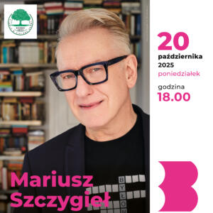 Fragment plakatu ze zdjęciem Mariusza Szczygła. Fot. Michał Mutor