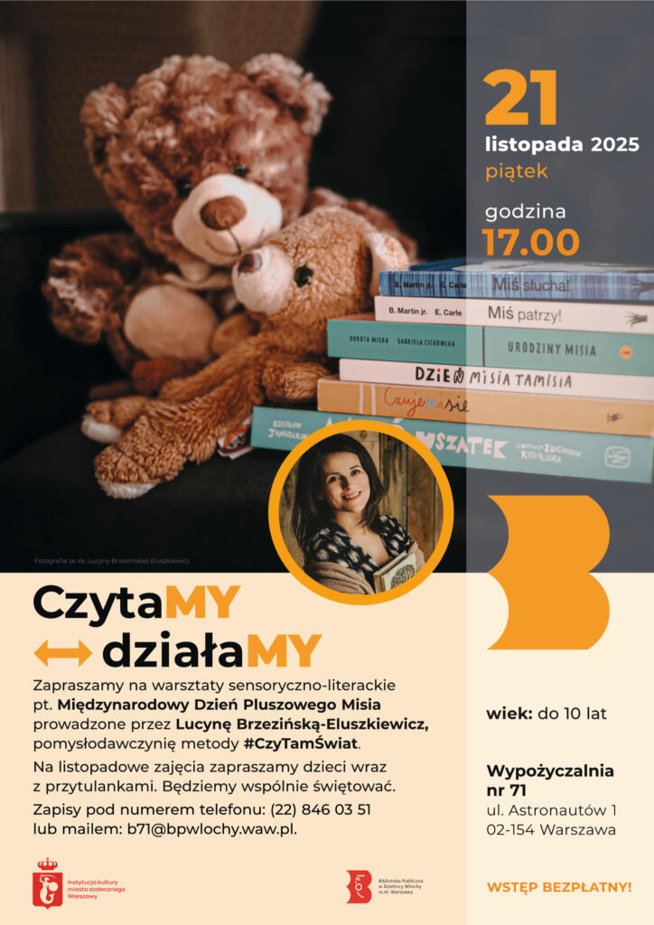 Plakat ze zdjęciem Lucyny Brzezinskiej-Eluszkiewicz, ze zb. Autorki