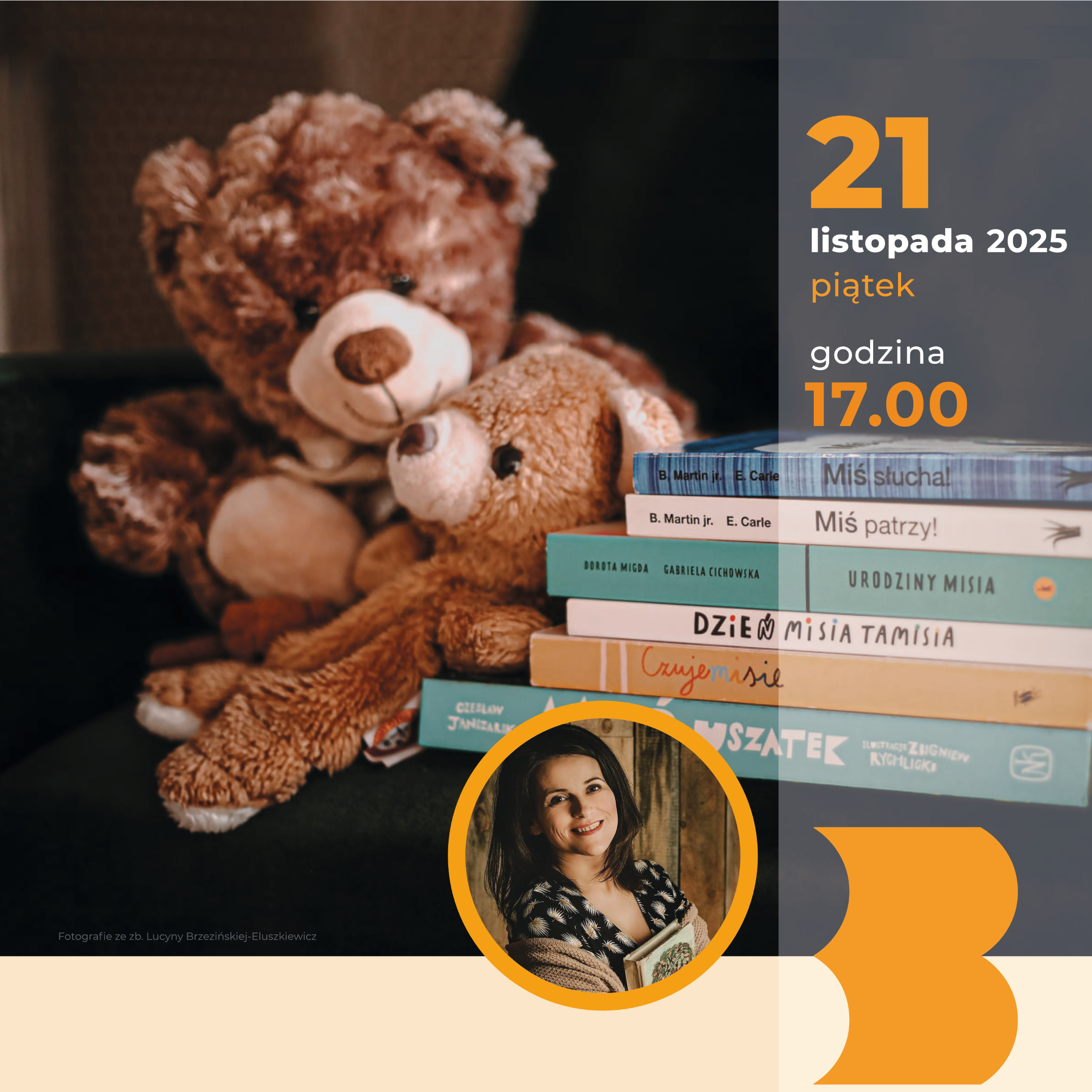 Fragment plakatu ze zdjęciem Lucyny Brzezinskiej-Eluszkiewicz, ze zb. Autorki